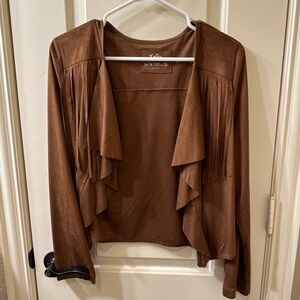 COPY - Girls brown fringe jacket from Justice